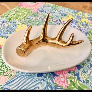Golden antler ring dish